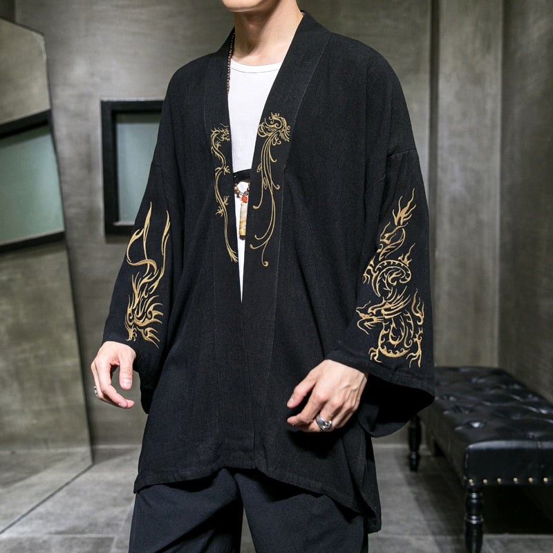 embroided haori jacket