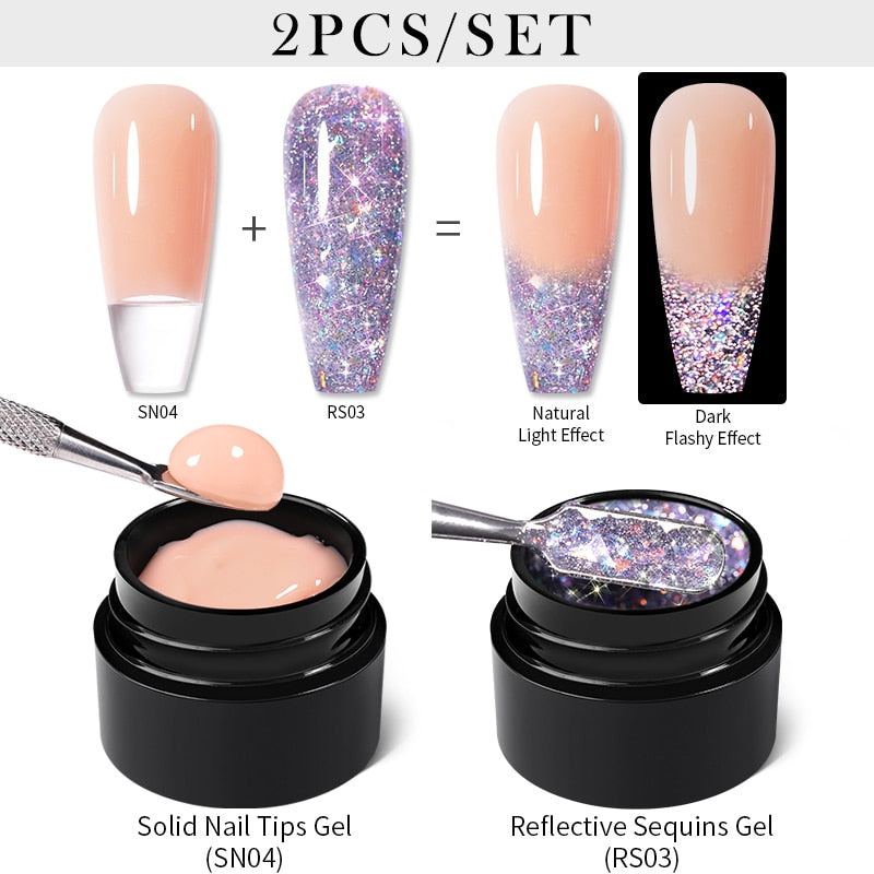 sequins japanese nails
