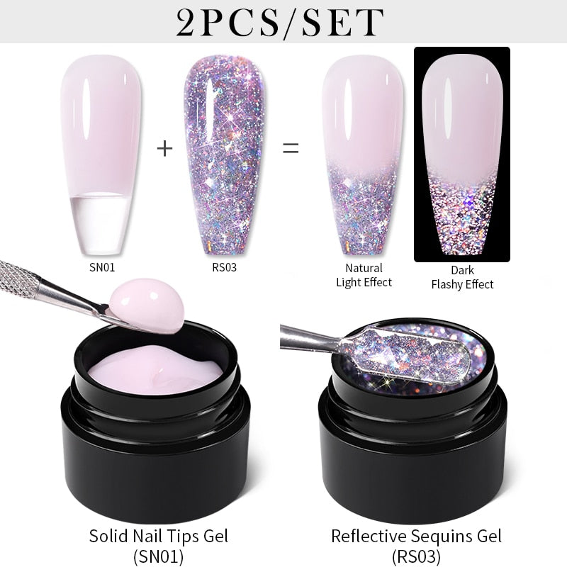 sequins japanese nails