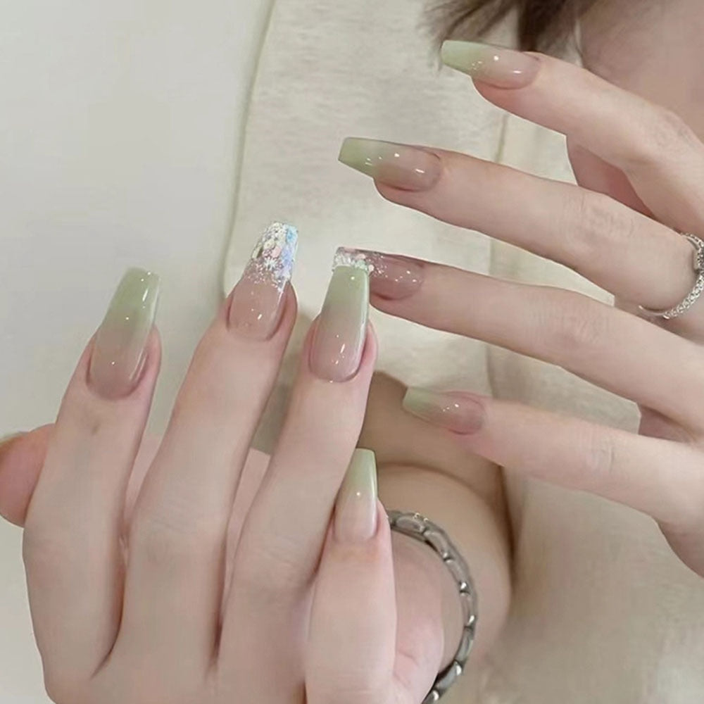 gradient color japanese nails