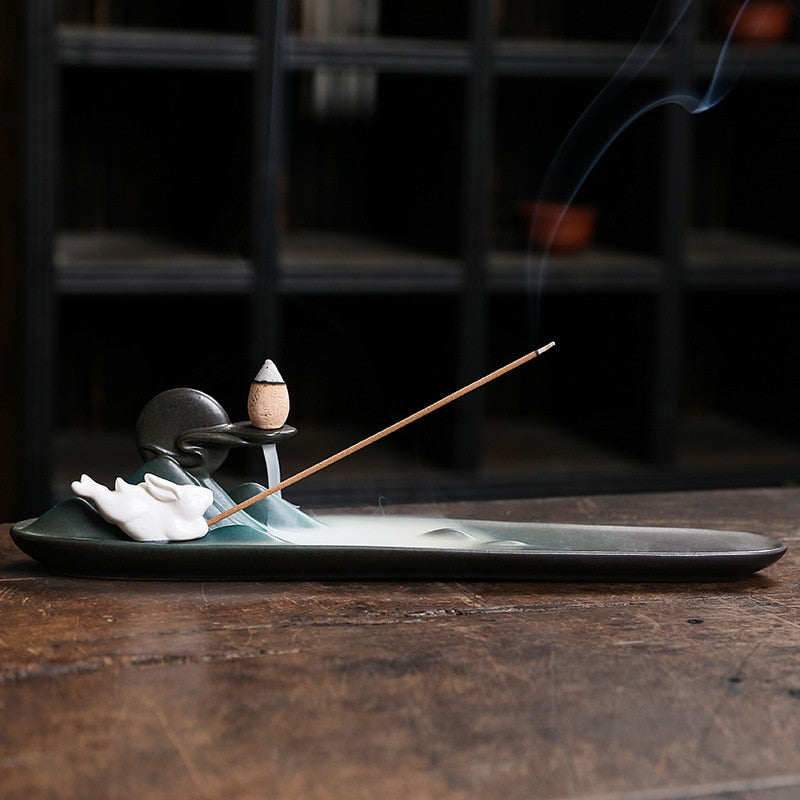ceramic backflow incense burner