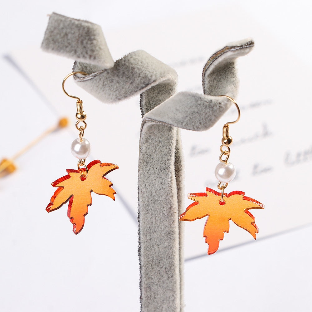 autumn leaves earrings