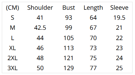 funky shirt size