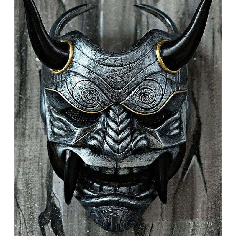 grey oni mask