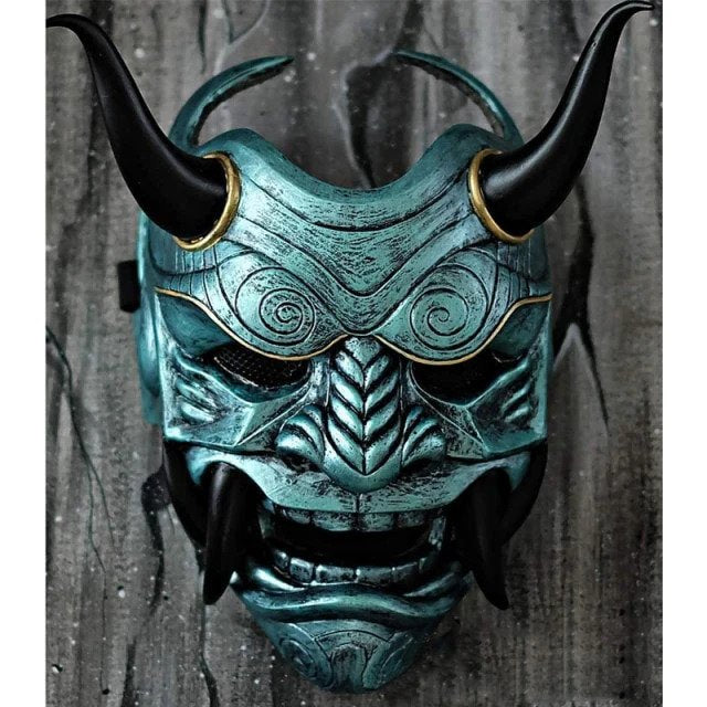 cyan oni mask