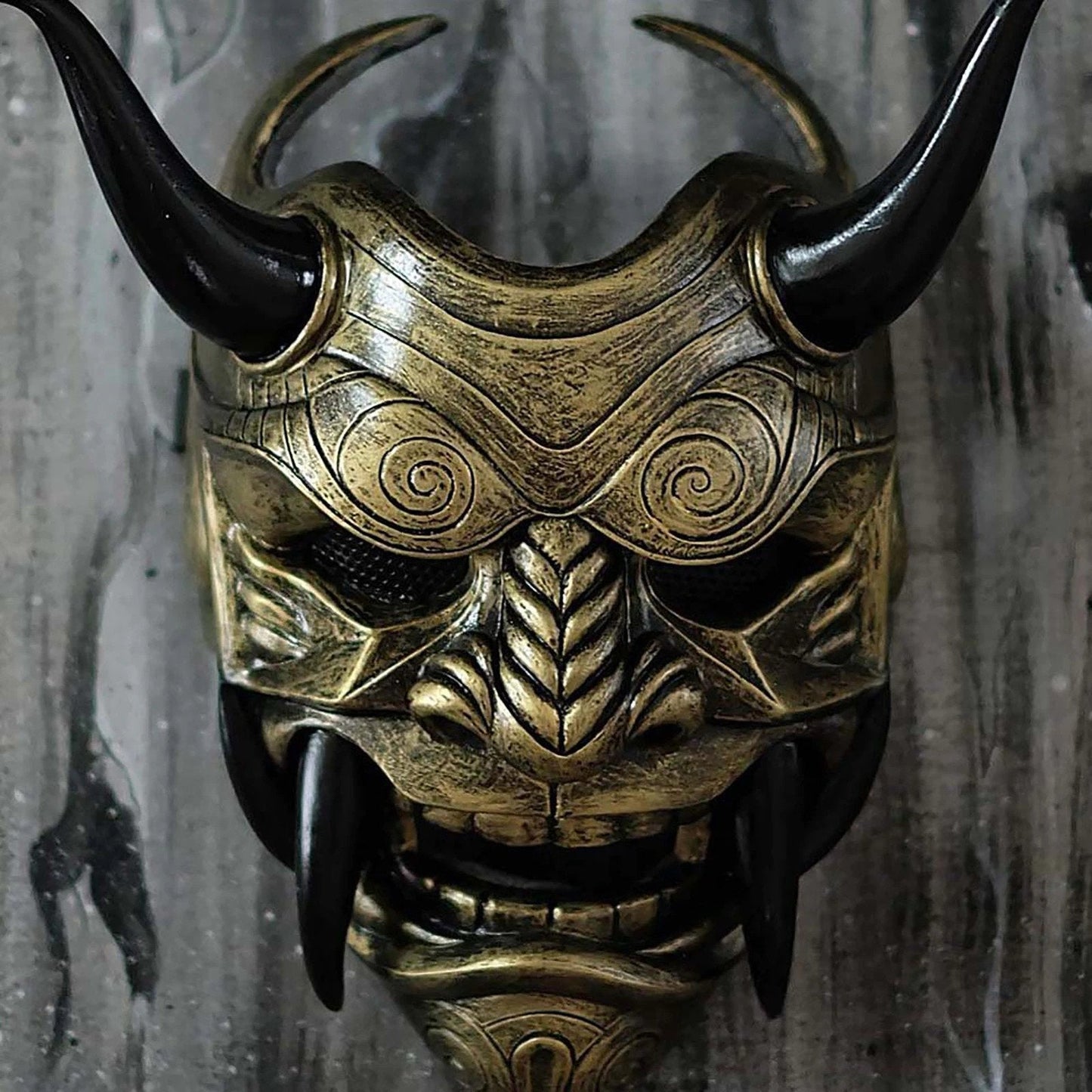 Golden Oni Mask - HQ Fiberglass