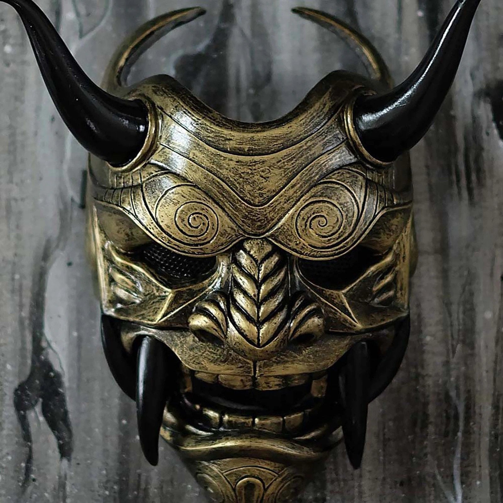 Golden Oni Mask - HQ Fiberglass