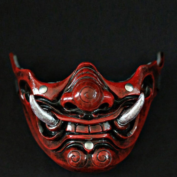 warrior oni half mask