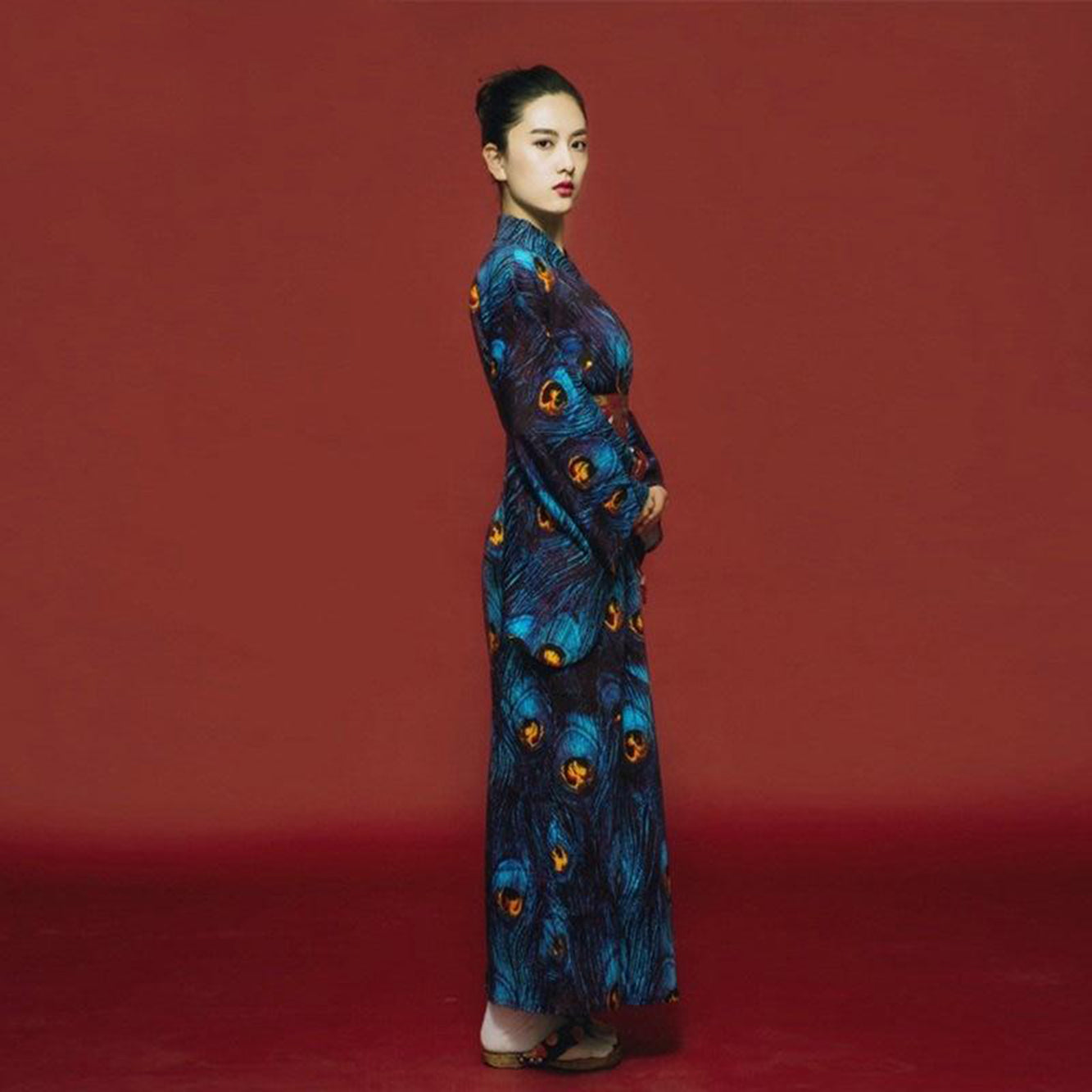 long blue kimono