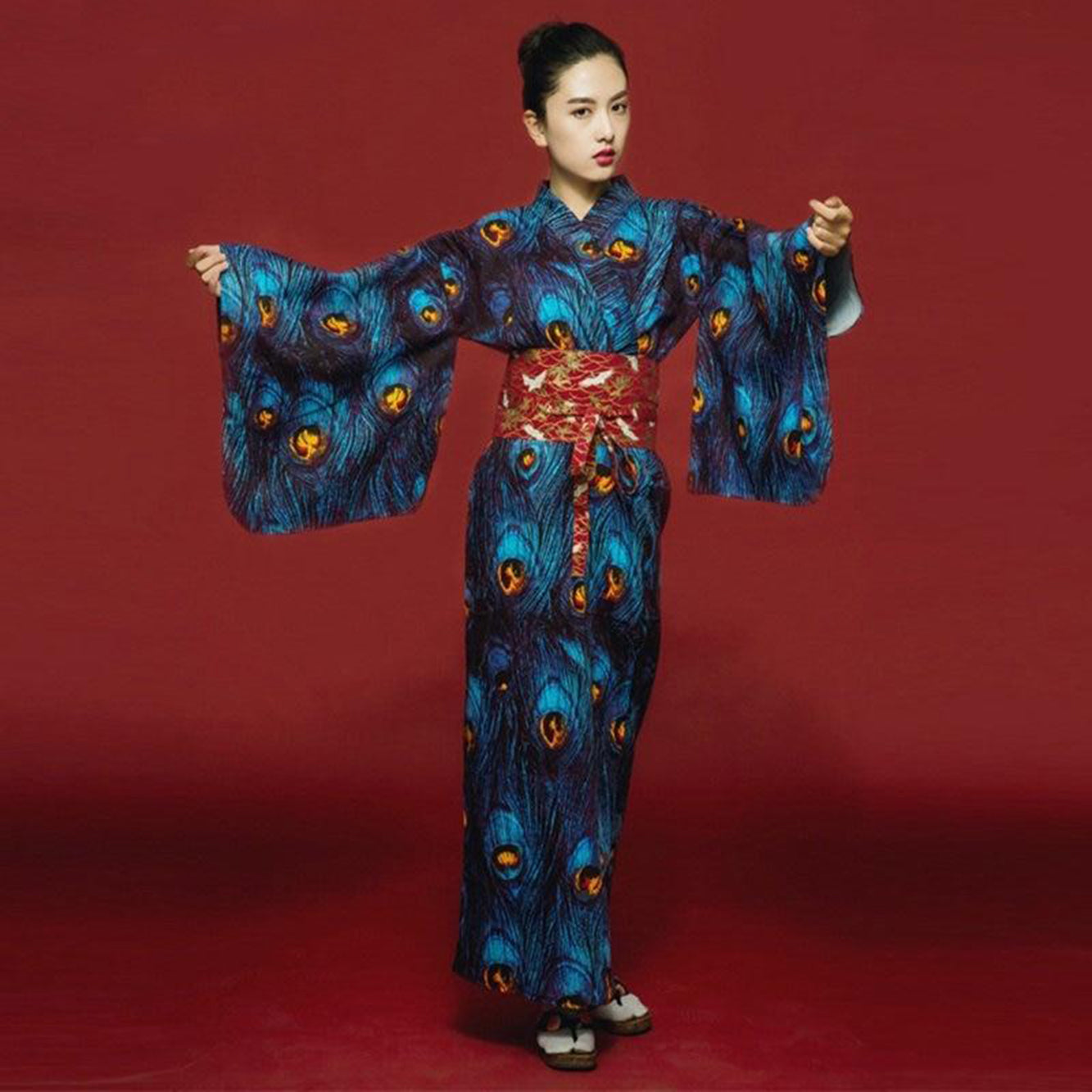 long blue kimono