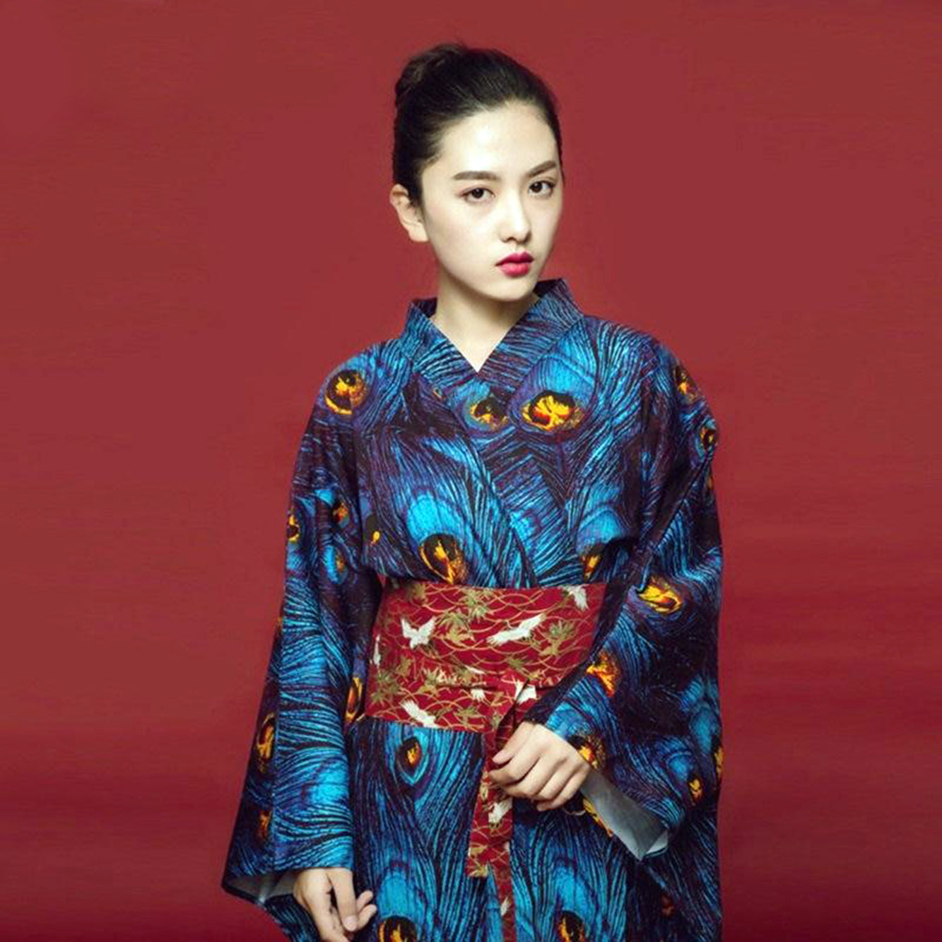 long blue kimono