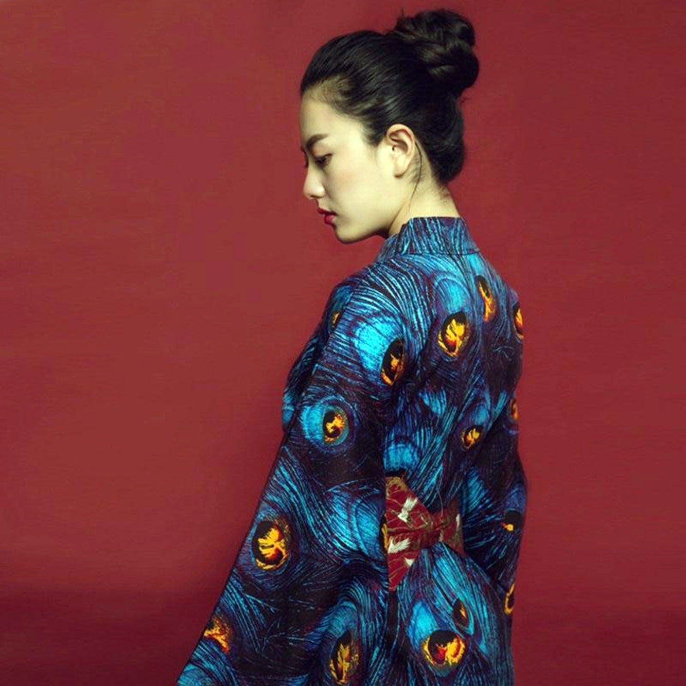 long blue kimono