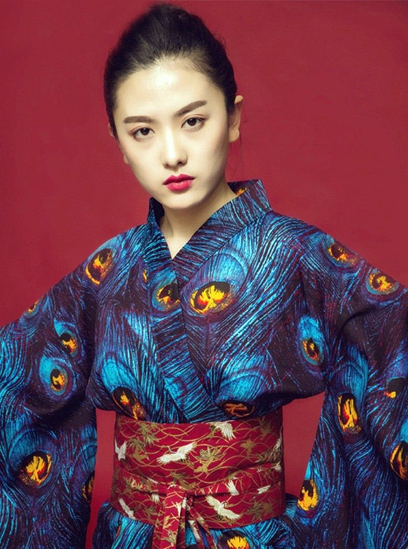 long blue kimono