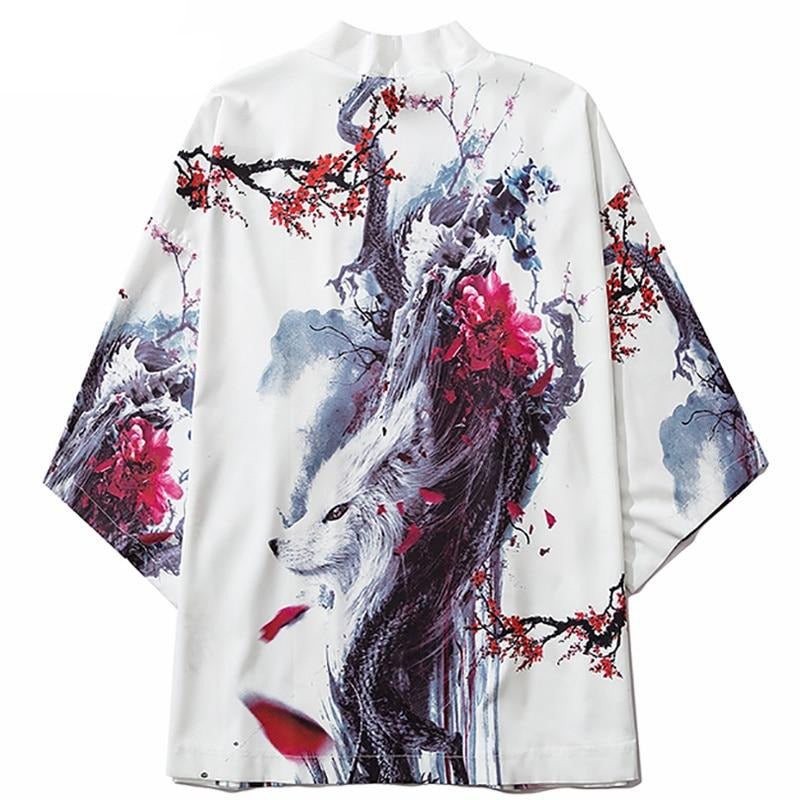 wolf design haori