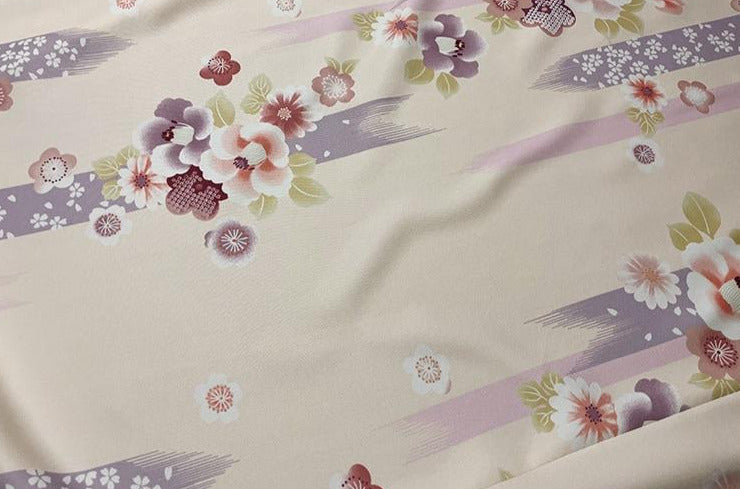beige floral