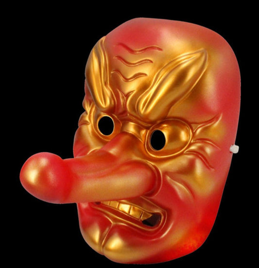 Japanese Tengu Mask Golden