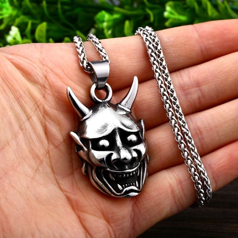 Oni Samurai Mask Pendant