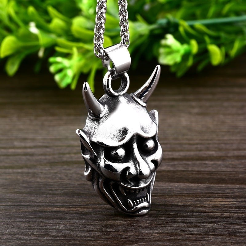 Oni Samurai Mask Pendant