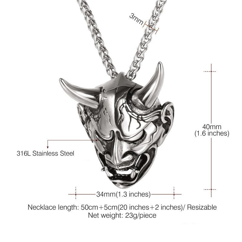 hannya pendant size