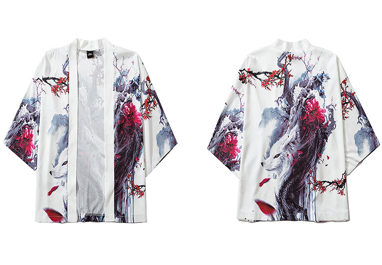 wolf design haori