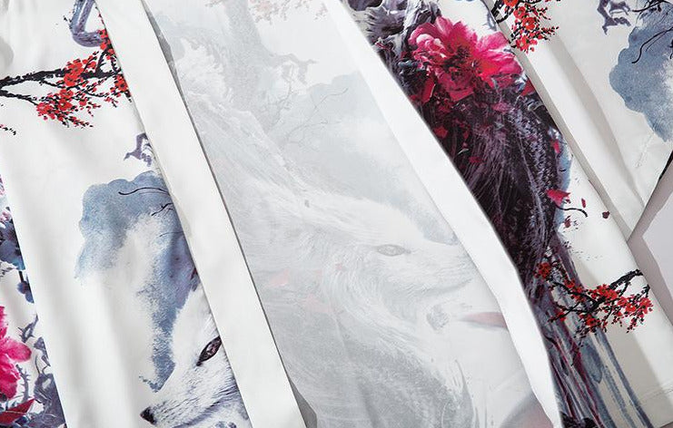 wolf design haori