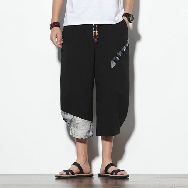black kimono pant