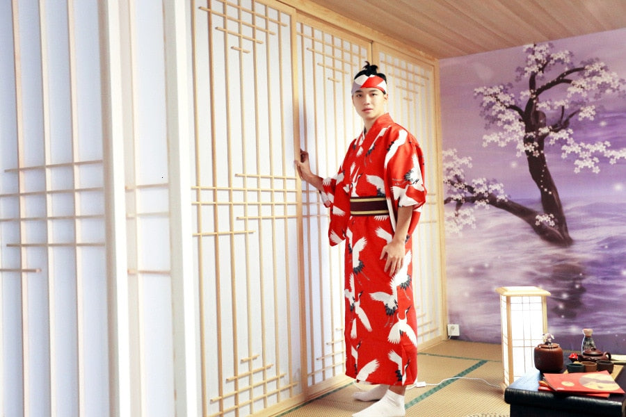 crane kimono