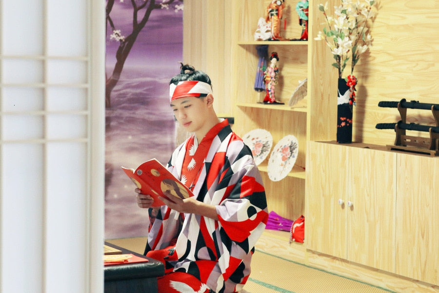 crane kimono