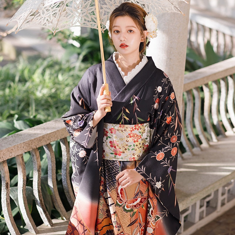 butterfly prints kimono