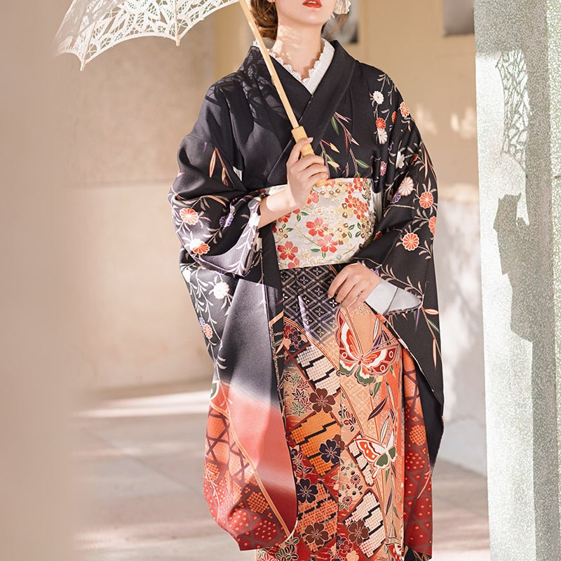 butterfly prints kimono