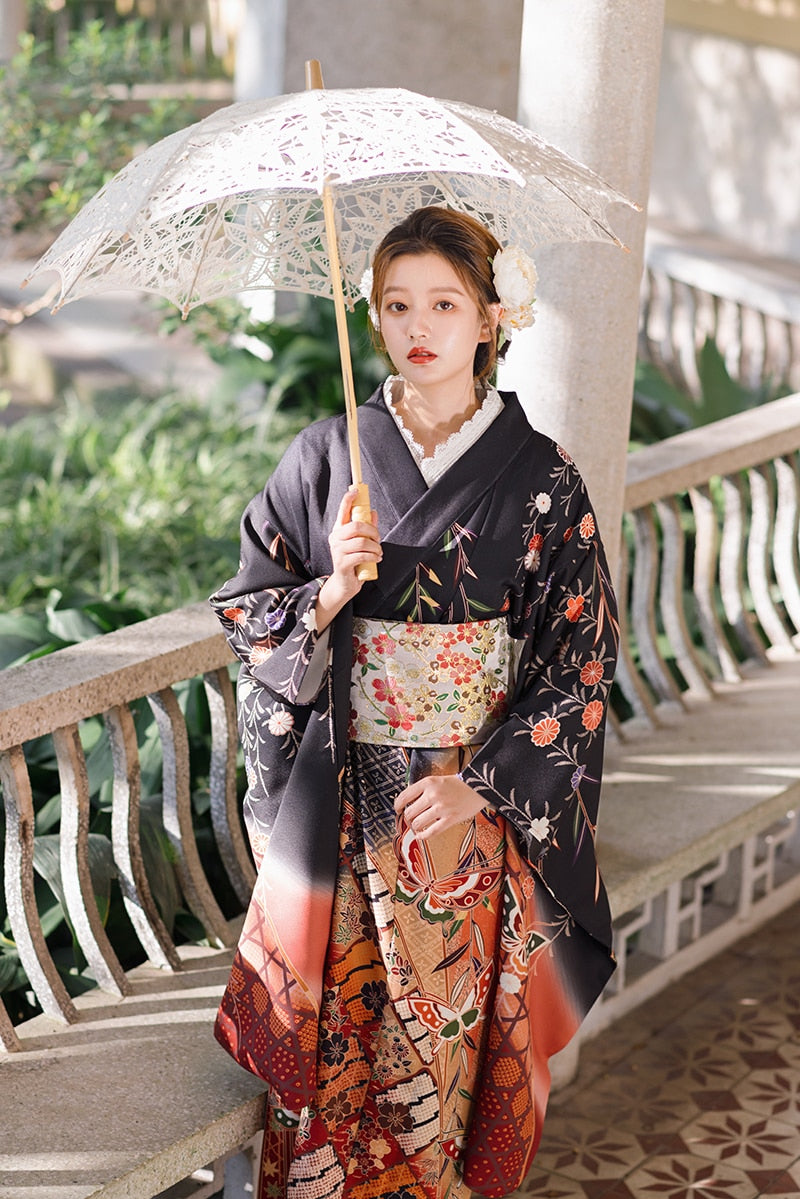 butterfly prints kimono