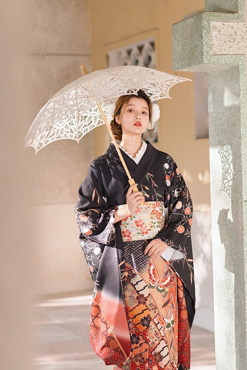 butterfly prints kimono