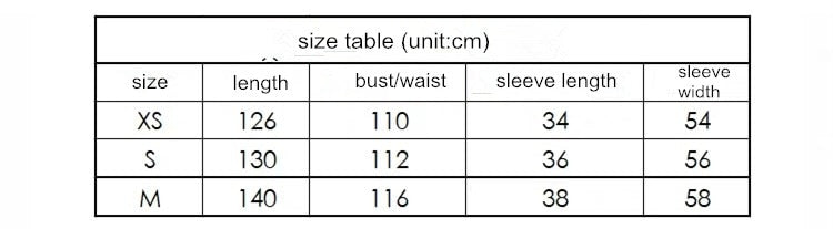 summer kimono size