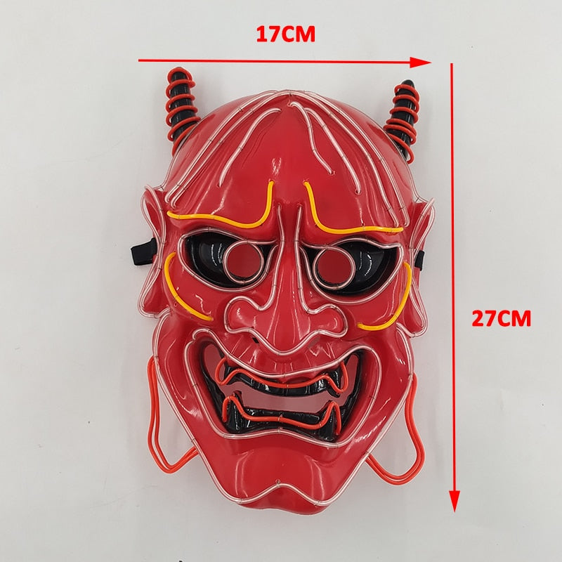 led hannya mask size