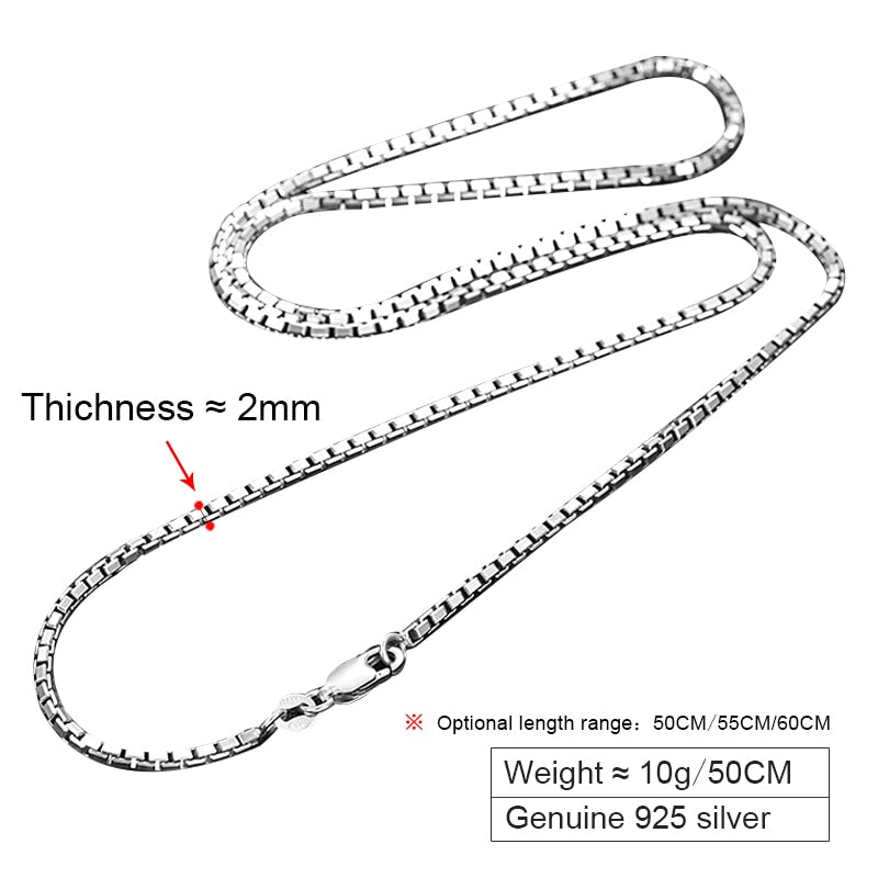 silver chain size