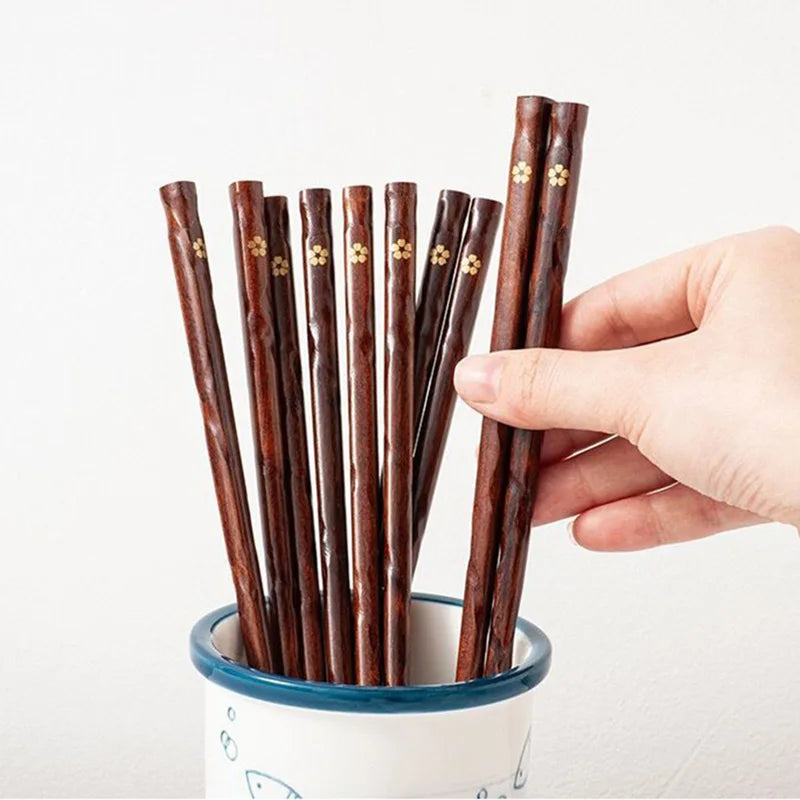 Japanese wooden chopsticks for dining and reusable tableware