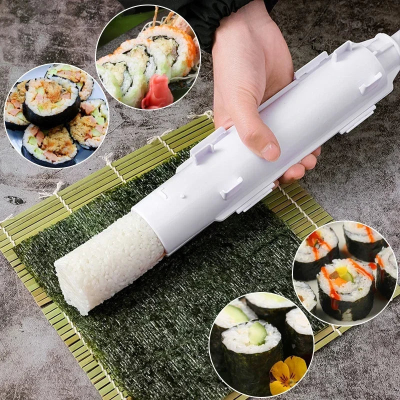 Japanese sushi making tool and sushi roller accessory