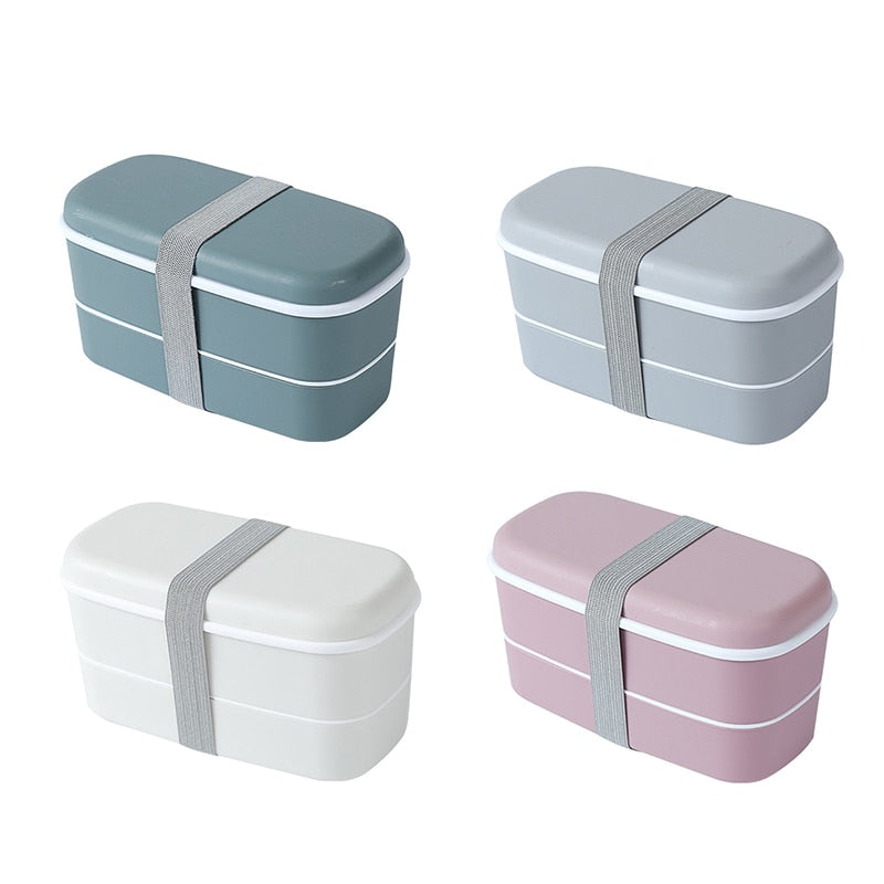 Japanese bento box with layered lunch compartments