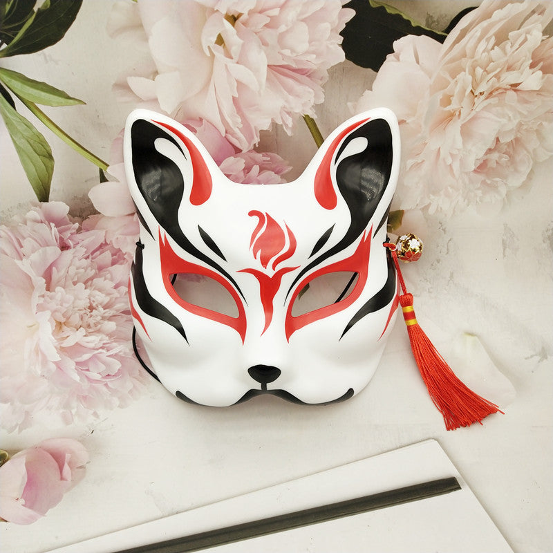 Crimson Blaze Japanese Fox Mask