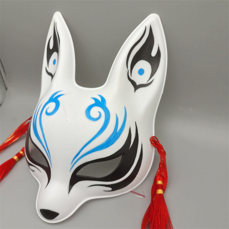 AMOSFUN Fox Mask Japanese Kabuki Masks