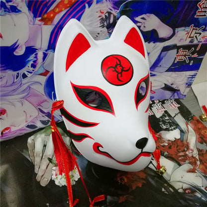 Japanese kitsune mask set vector illustration - product image 2