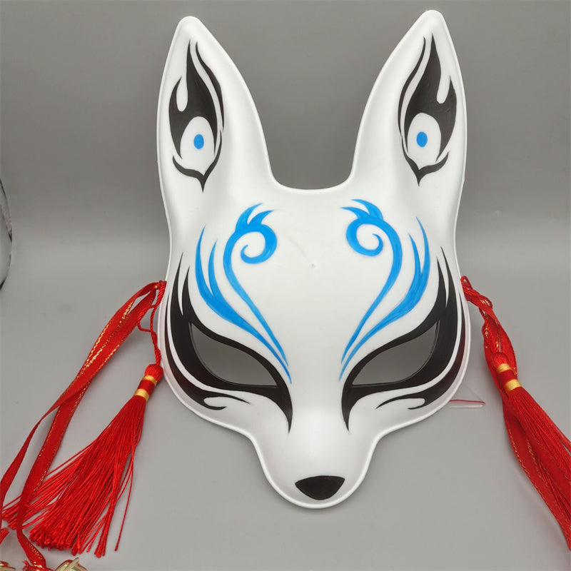 AMOSFUN Fox Mask Japanese Kabuki Masks