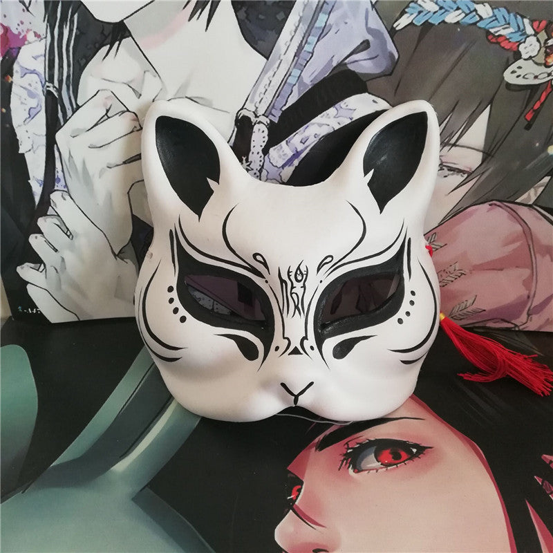 Animal Cosplay Kabuki Half Face Cat Masks Masquerade Party – Japanese ...