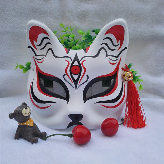 Anime Fox Cat Mask Half Face Kitsune Costume