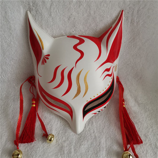 Blazing Foxfire Japanese Kitsune Mask