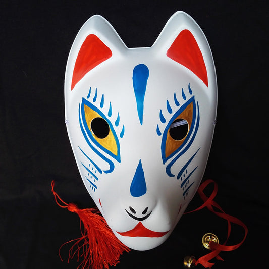 DIY Painted Japanese Kitsune Mask