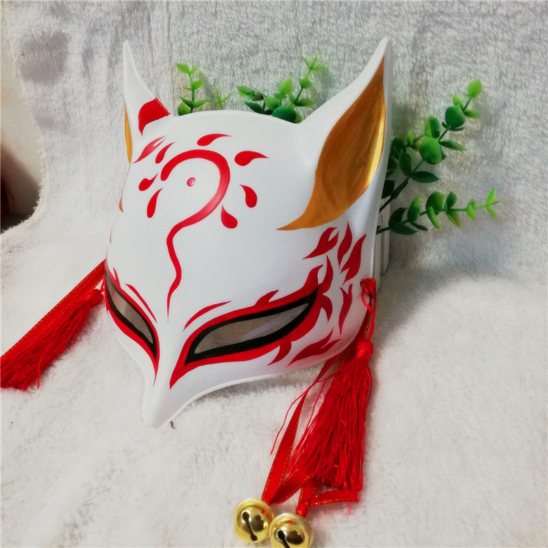 Ember-Eyed Kitsune Mask