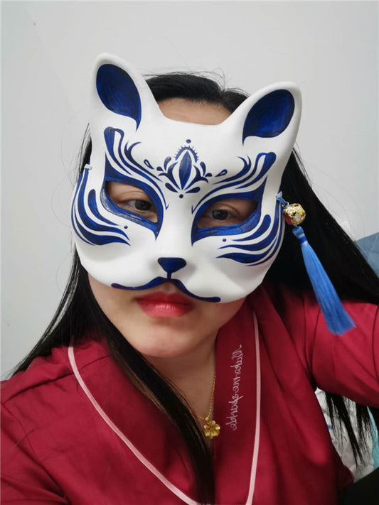 Frosted Sky Kitsune Mask