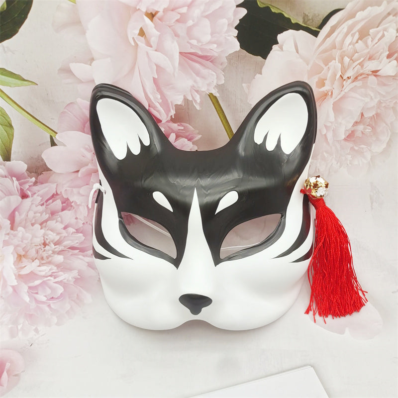 Ghostly Cat Cosplay Kitsune Mask