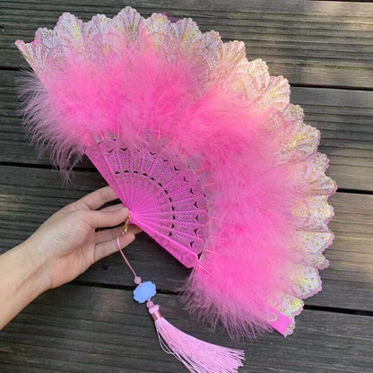 Japanese Folding Feather Hand Fan - product image 40